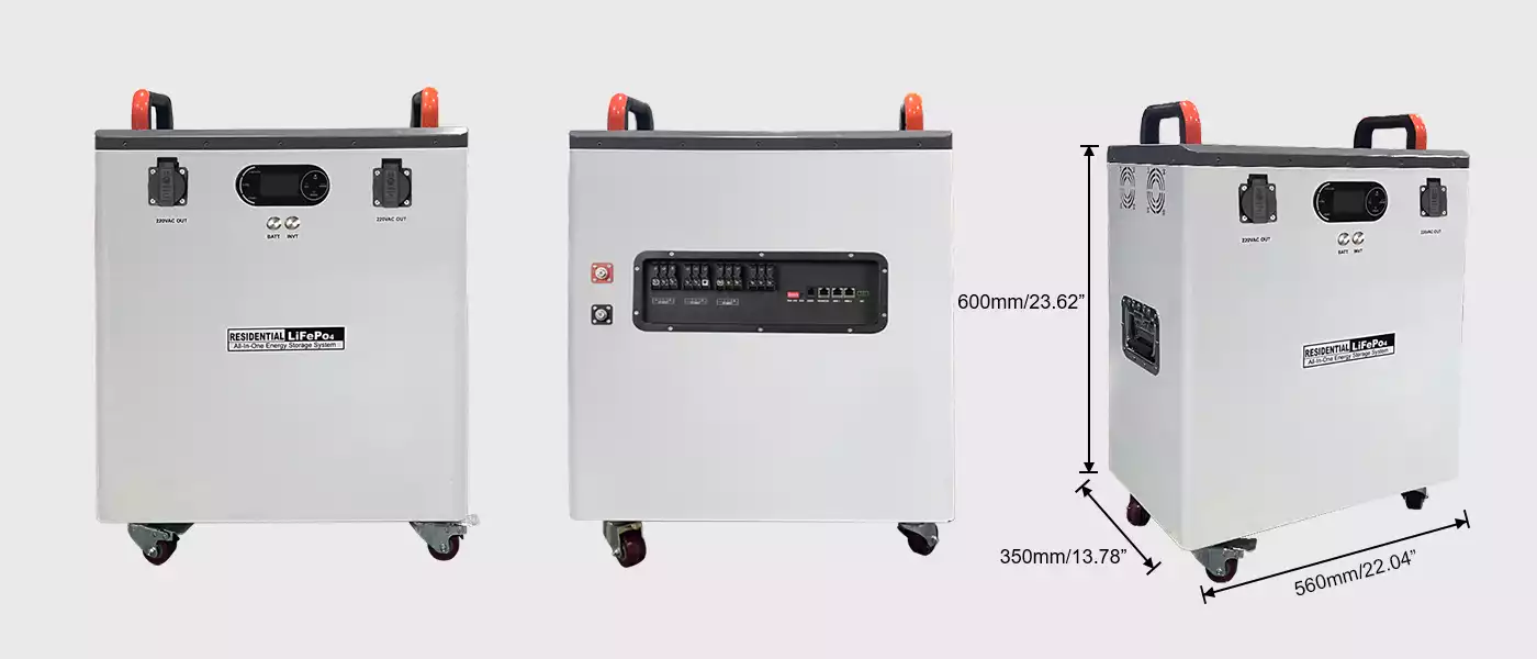 Size of all-in-one LiFePO4 ESS battery CX-AIN007