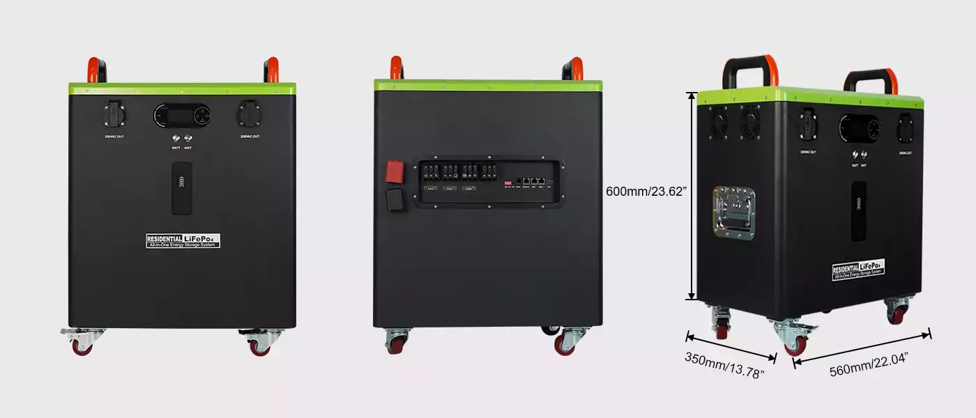 Size of all-in-one LiFePO4 ESS battery CX-AIN006