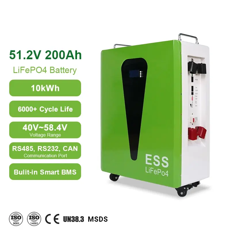 10kWh LiFePO4 Battery 200Ah 51.2V Lithium ESS