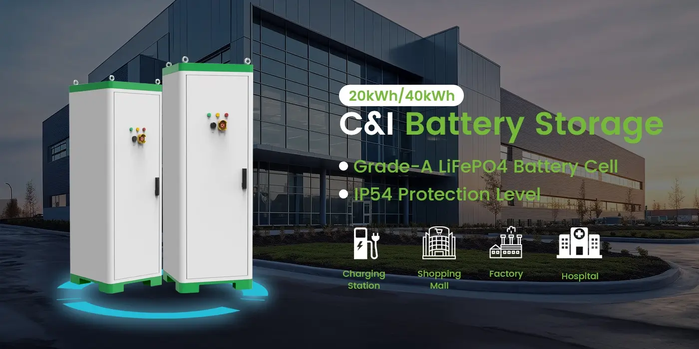 20kwh/40kwh Commercial and Industrial Energy Storage Outdoor Lithium Battery Cabinet Supplier