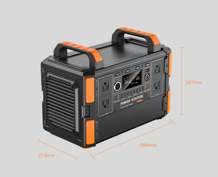 CXJPowers 1200W Outdoor Portable Power Station Dimensions