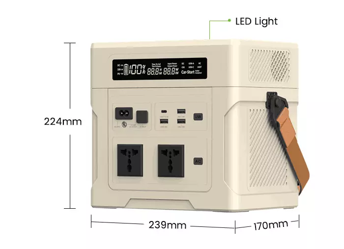 1000W portable power station CX-ZP1000 Size
