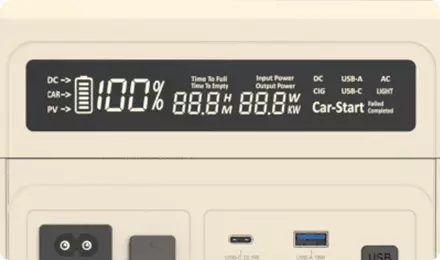 1000W portable power station CX-ZP1000 has a large LCD display