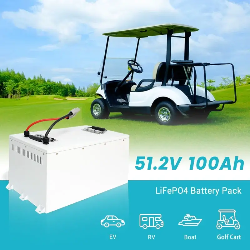 51.2V 100Ah LiFePO4 Battery for Golf Cart