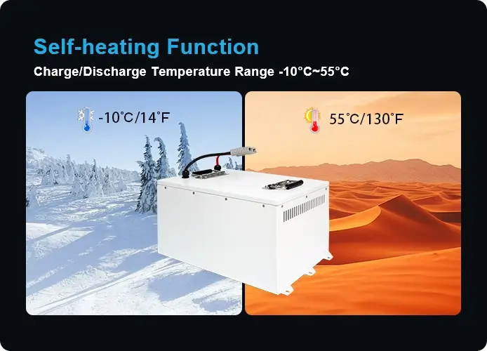 the lifepo4 battery has self-heating funtion