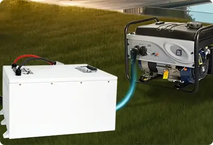 51.2v 100ah lifepo4 battery chrage by generator