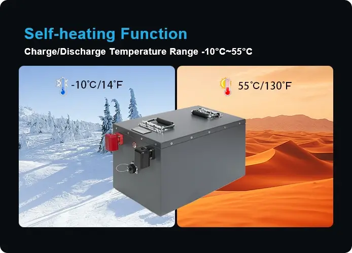 the lifepo4 battery has self-heating function