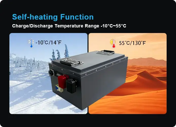 the lifepo4 battery has self-heating funtion