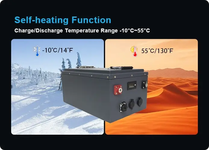 the lifepo4 battery has self-heating function