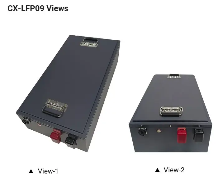 views of lifepo4 battery 72v 100ah cx-lfp09