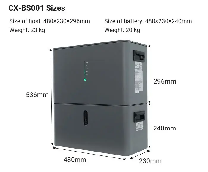 size of balcony solar system cx-bs001