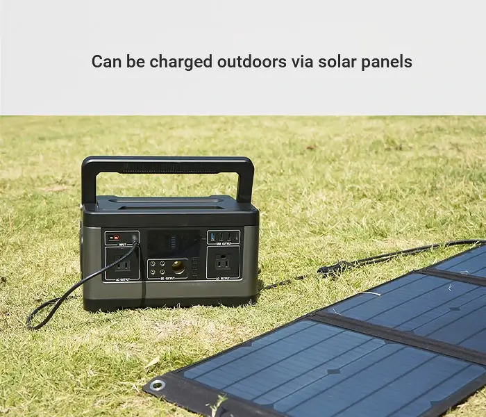 CX-T500 can be charged outdoors via solar panels