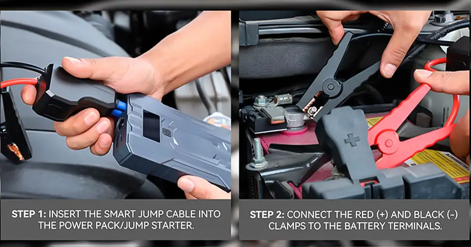 Steps for using car starting power supply-1