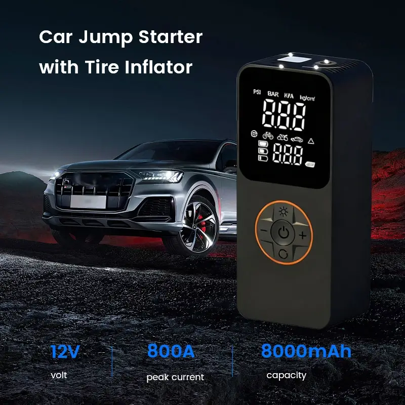 12V Jump Starter with Tire Inflator 150 PSI