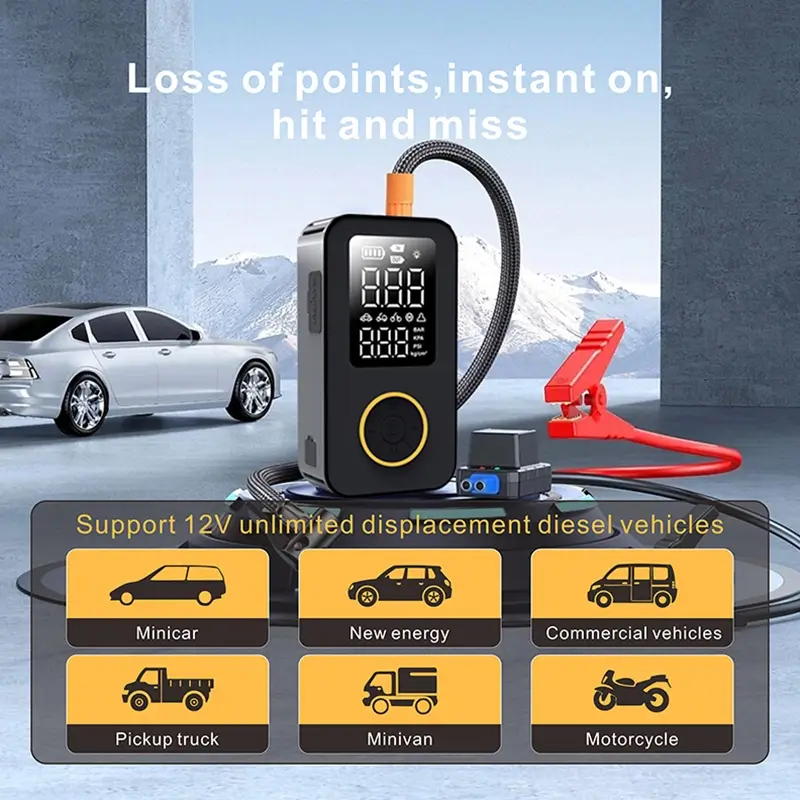 12V Jump Starter with Tire Inflator 150 PSI