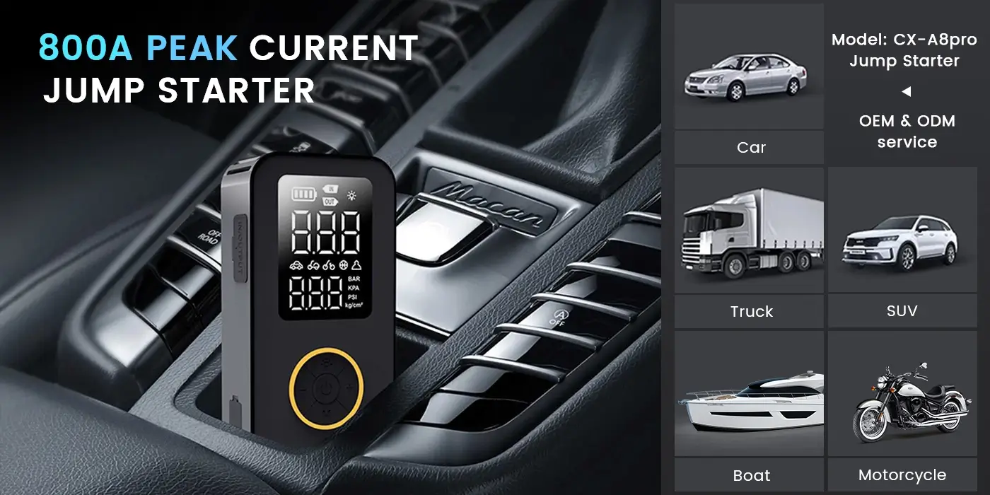 This emergency jump starter is suitable for various car models.