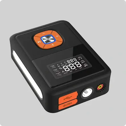 the jump starter is ABS+PC Fireproof shell the jump starter is ABS+PC Fireproof shell