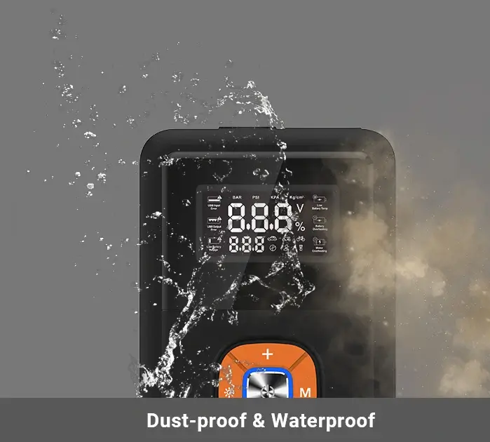 This emergency jump starter is resistant to high and low temperatures and is waterproof and dustproof-2