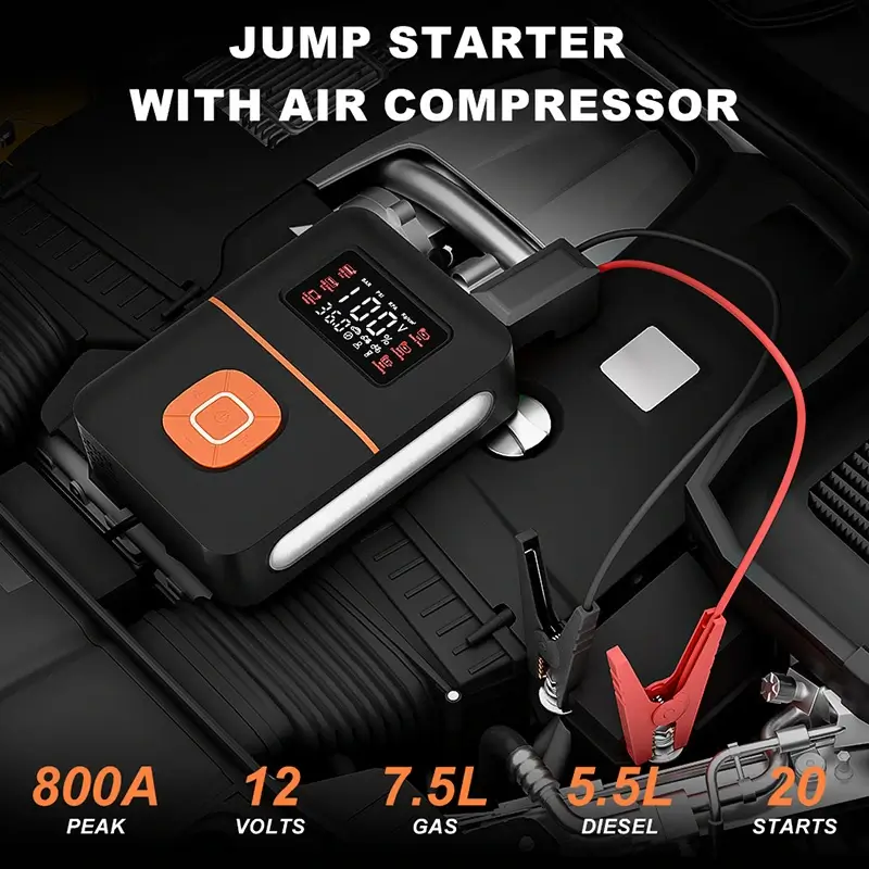 8000mAh Portable Car Battery Jump Starter 12V