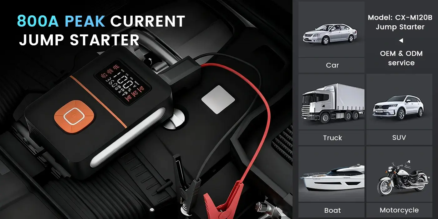 This emergency jump starter is suitable for various car models.