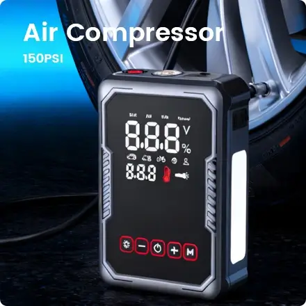 the jump starter is with tire inflator