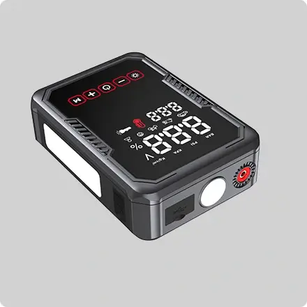 the jump starter is ABS+PC Fireproof shell