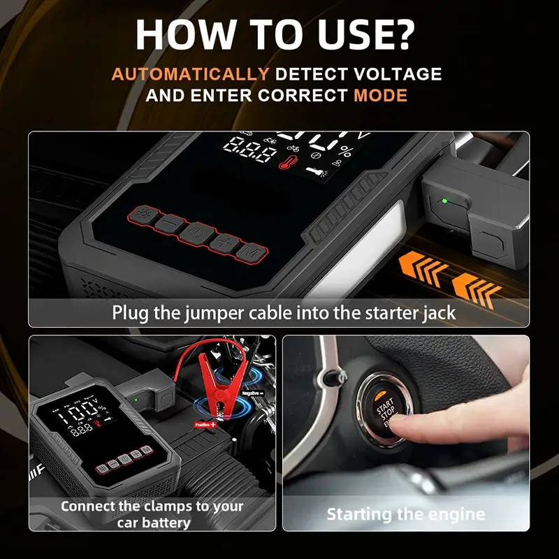 Portable Car Battery Booster Jump Starter