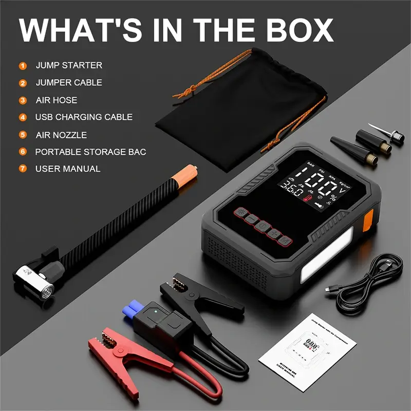 Portable Car Battery Booster Jump Starter