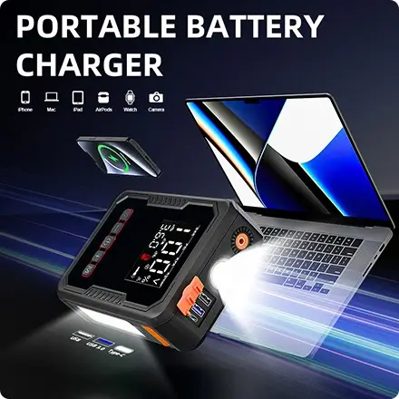 the jump starter is 8000mah portable power bank