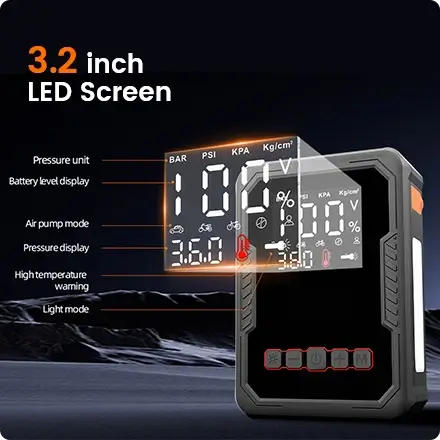 the jump starter is with led intelligent display