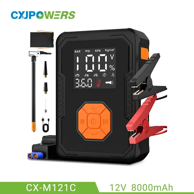12V Portable Jump Starter with Air Compressor