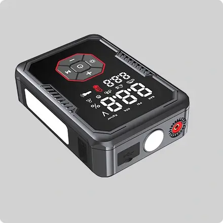 the jump starter is ABS+PC Fireproof shell the jump starter is ABS+PC Fireproof shell