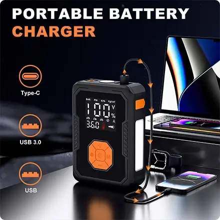 the jump starter is 8000mah portable power bank the jump starter is 8000mah portable power bank