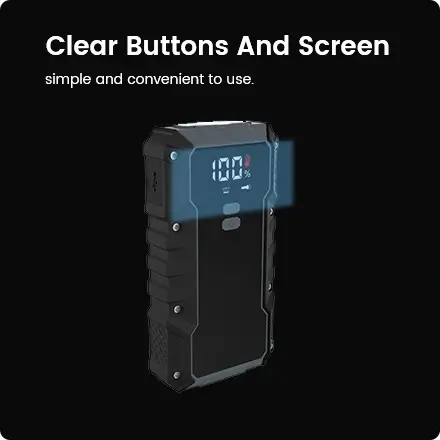 the jump starter is with led intelligent display the jump starter is with led intelligent display