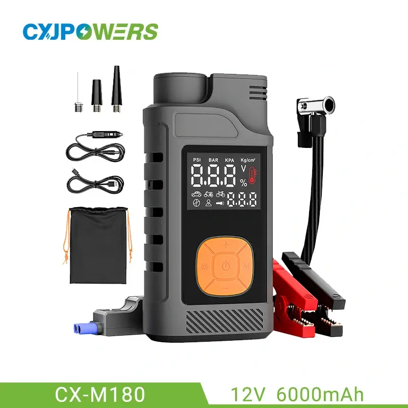 12V Car Jump Starter With Built-In Air Pump