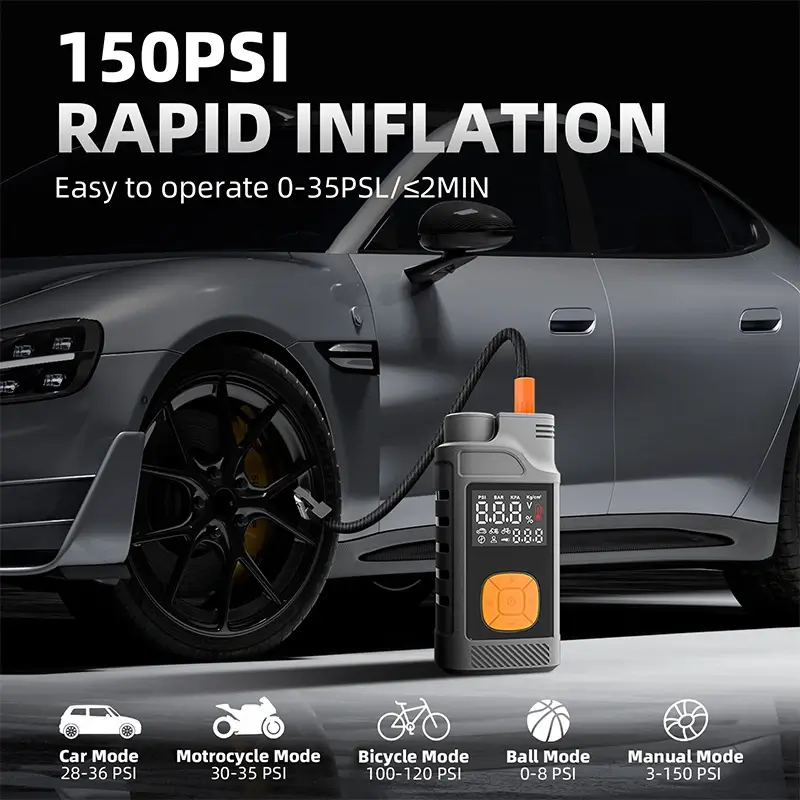 12V Car Jump Starter With Built-In Air Pump