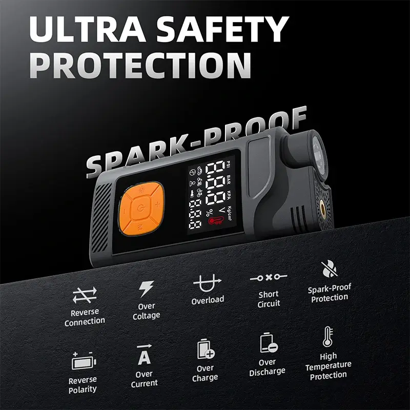 12V Car Jump Starter With Built-In Air Pump