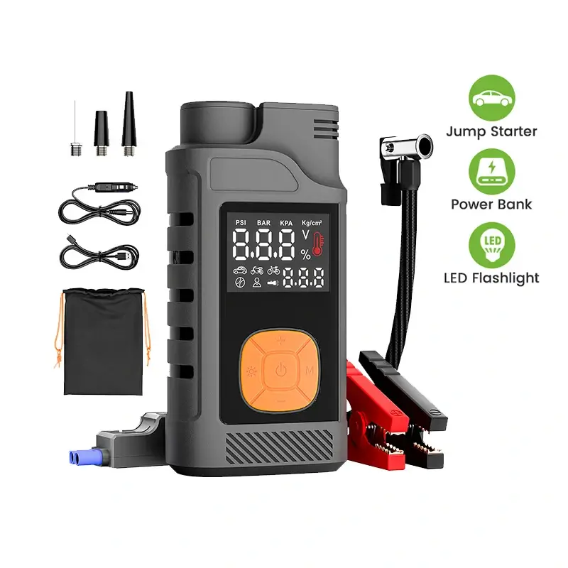 12V Car Jump Starter With Built-In Air Pump