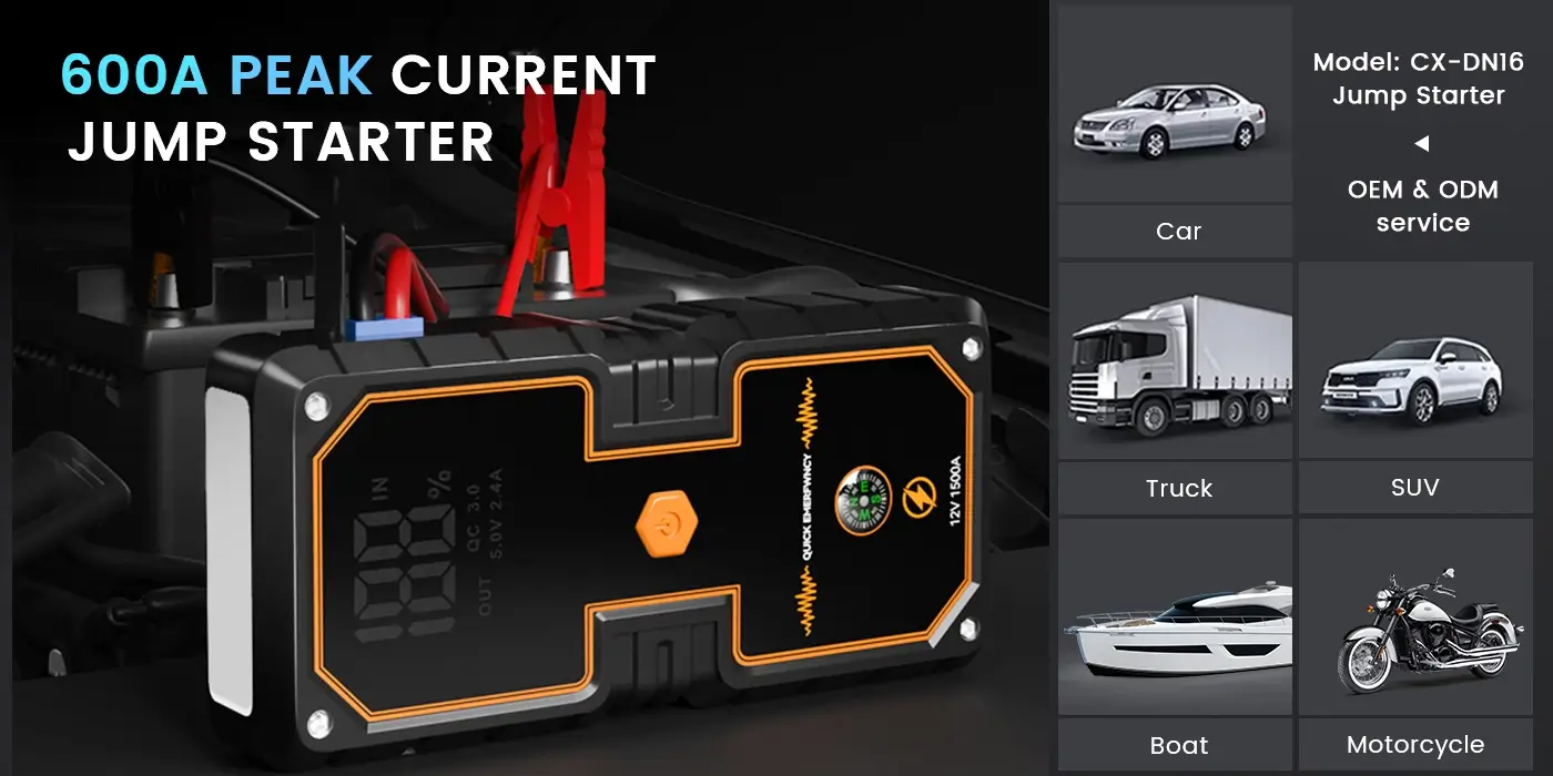 12V Jump Starter CX-DN16 Applicable Vehicle types 12V Jump Starter CX-DN16 Applicable Vehicle types