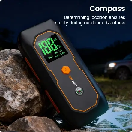 the jump starter is with compass the jump starter is with compass