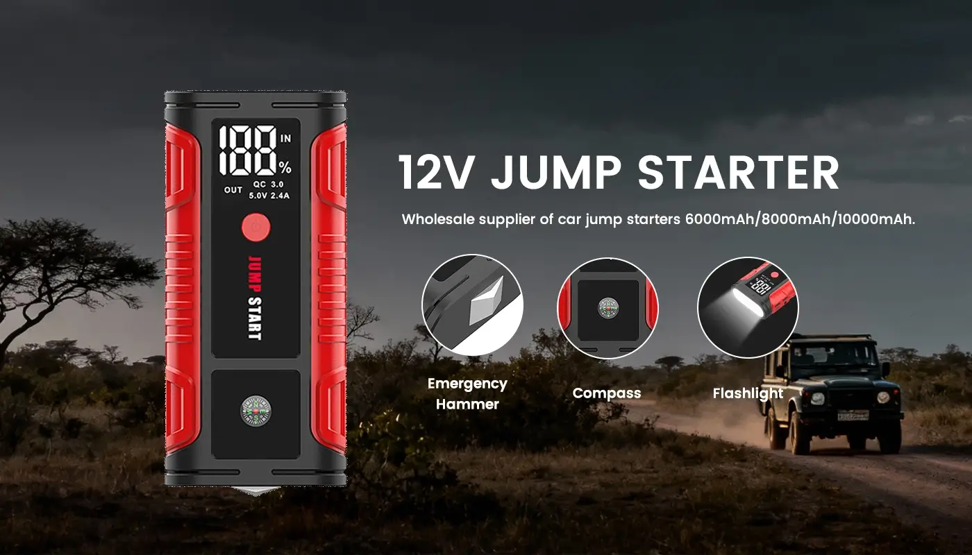 Portable Power Bank for Car with Emergency Hammer Portable Power Bank for Car with Emergency Hammer