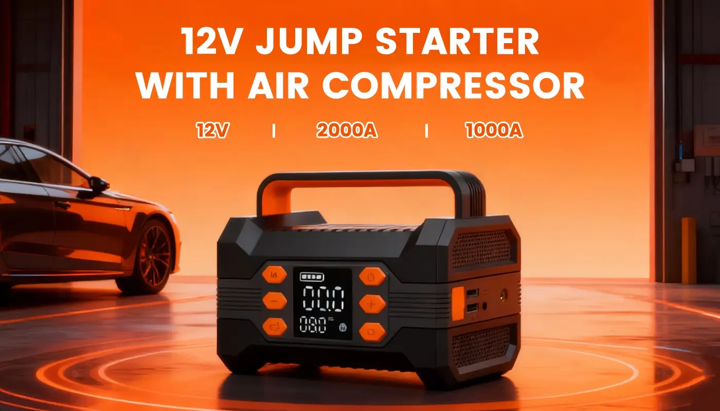 12000mAh Vehicle Battery Power Jump Starter with Air Compressor 12000mAh Vehicle Battery Power Jump Starter with Air Compressor