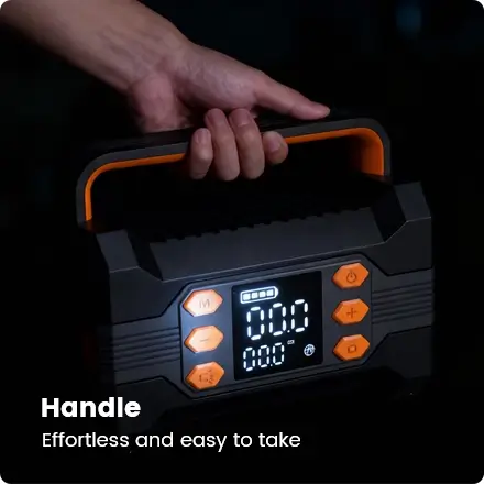 the jump starter is with handle the jump starter is with handle
