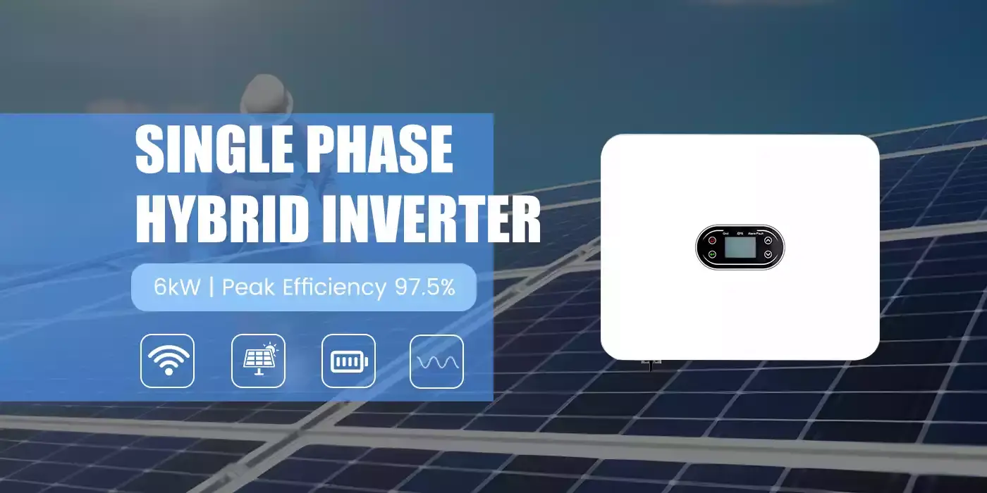 6kw hybrid inverter for home use with battery