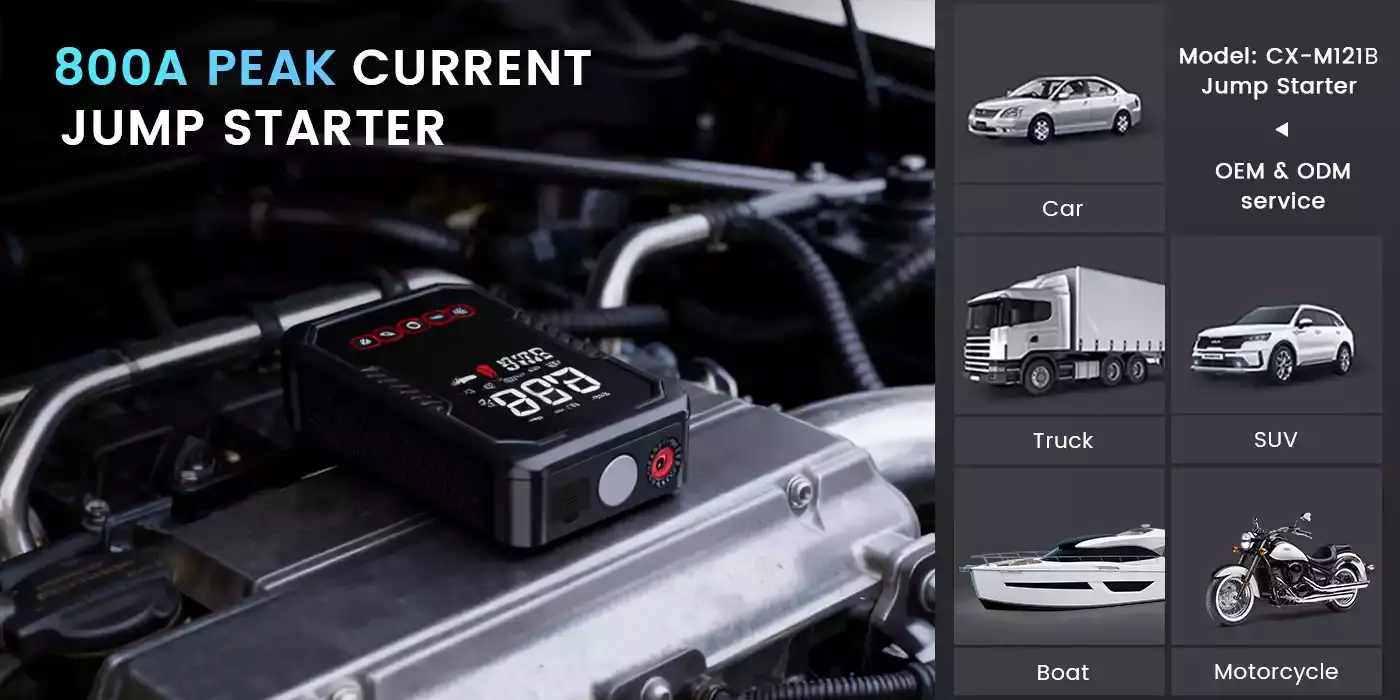 This emergency jump starter is suitable for various car models.