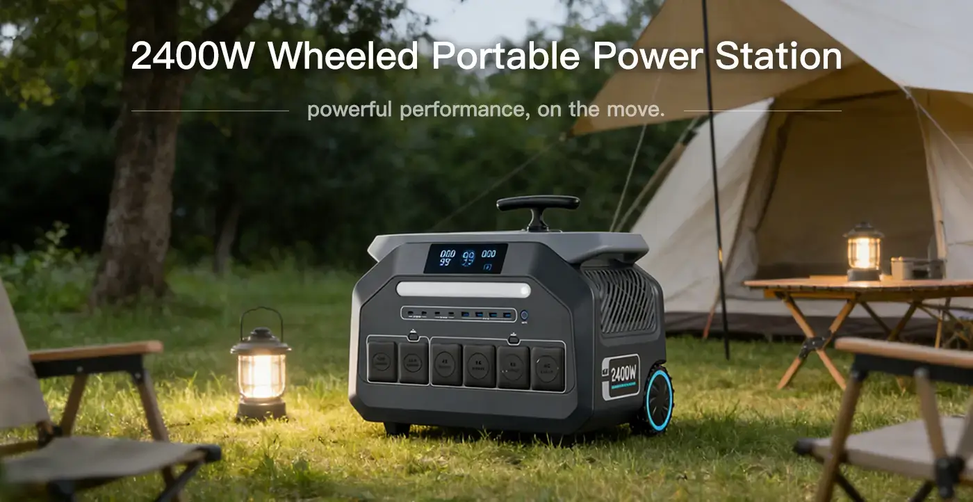 CXJPowers 2400W Wheeled Portable Power Station