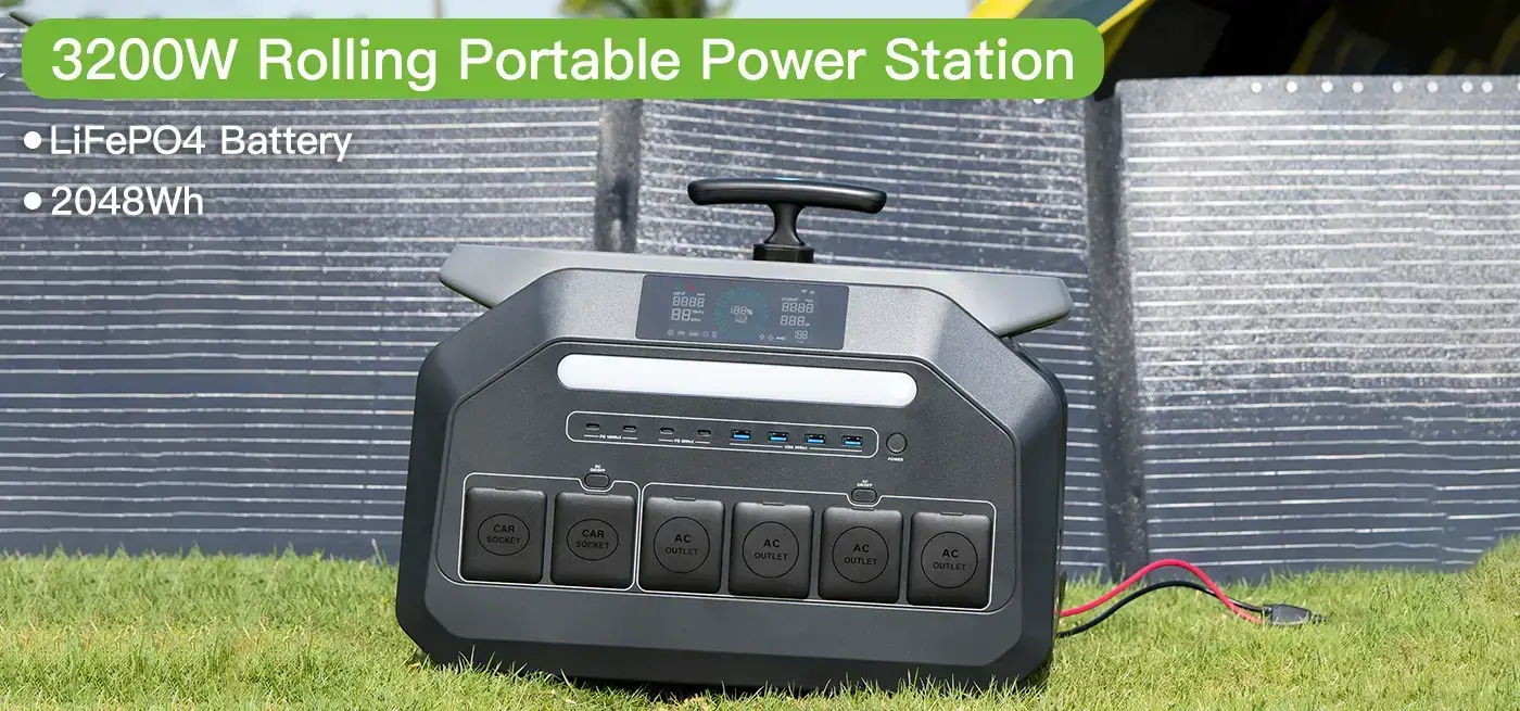 CXJPowers 3200W Rolling Portable Power Station
