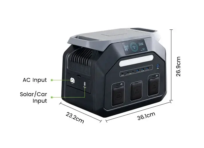 Size & Views for 1800w handheld portable power station cx-ct1800-2